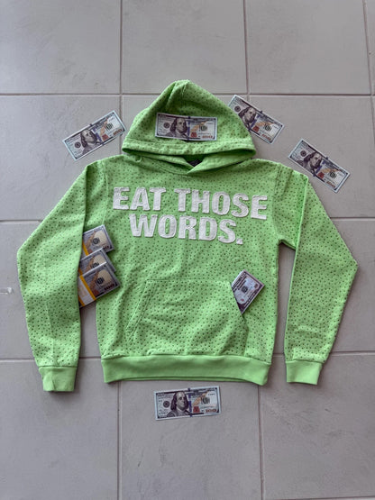 Eat Those Words Rhinestone Hoodie